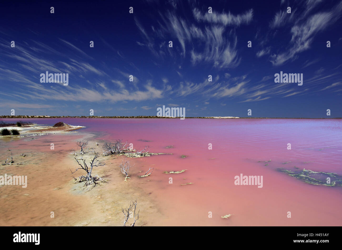 Australia, salt lake, 'pink brine', Stock Photo