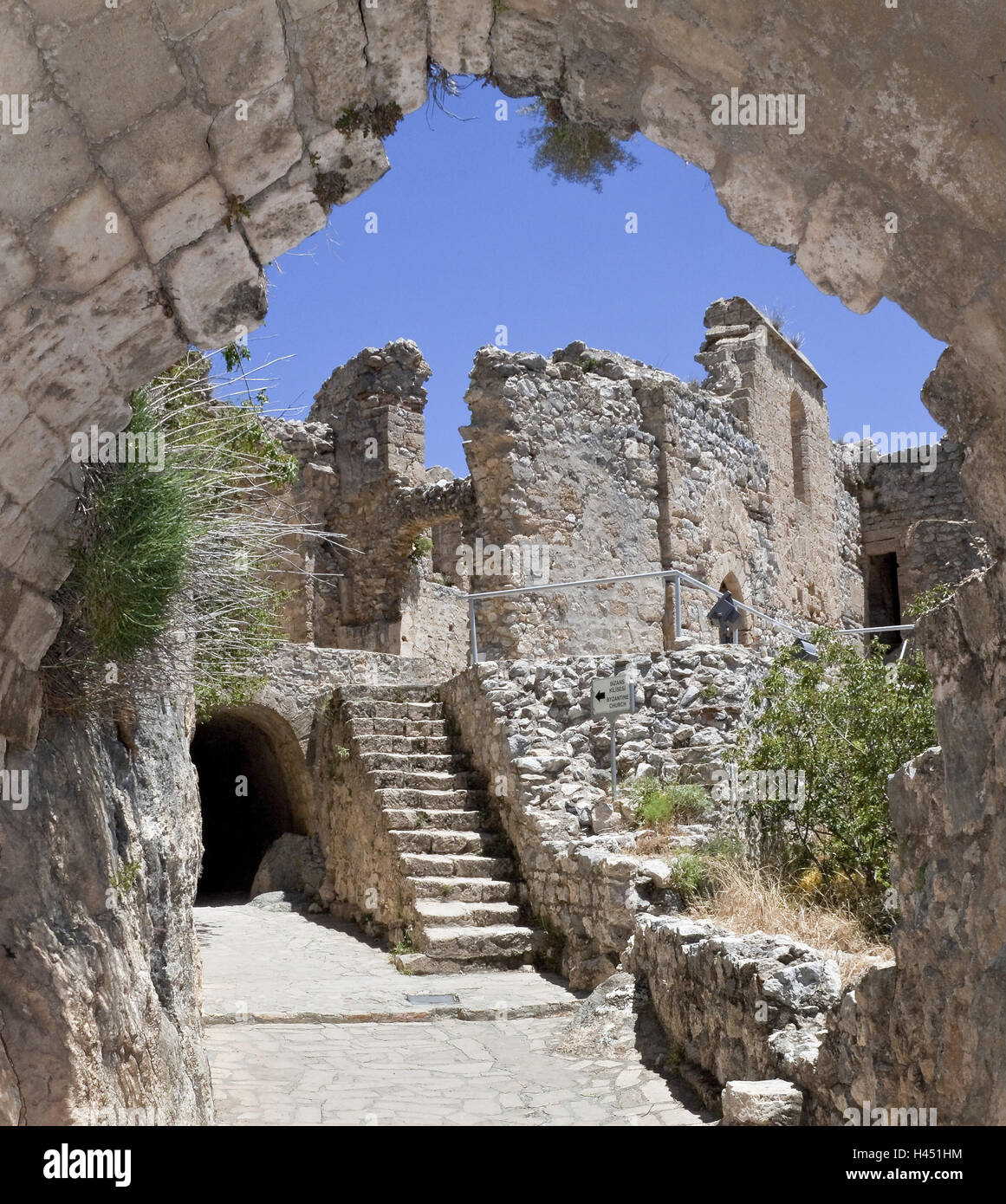 Cyprus, Kyrenia, castle ruin St. Hilarion, Stock Photo