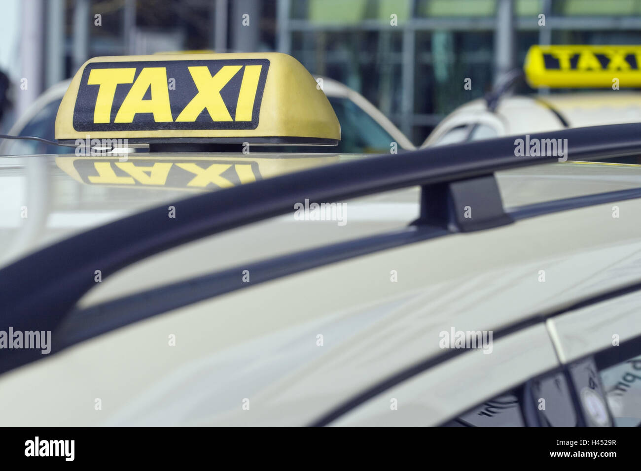 Taxi stand, taxis, detail Stock Photo Alamy