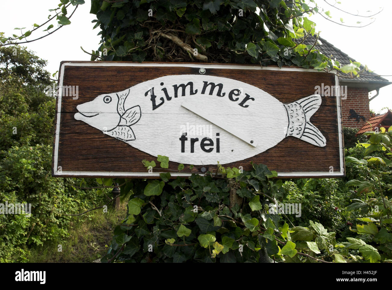 Sign, 'Zimmer frei', Stock Photo
