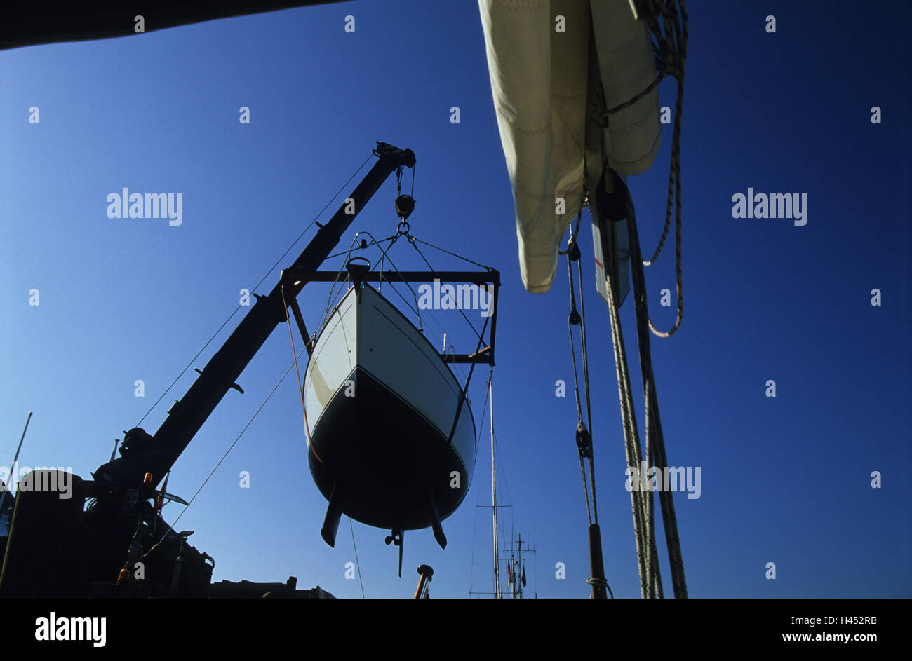 Germany, Baltic Sea*island Fehmarn, shipyard, crane, boat, hoists