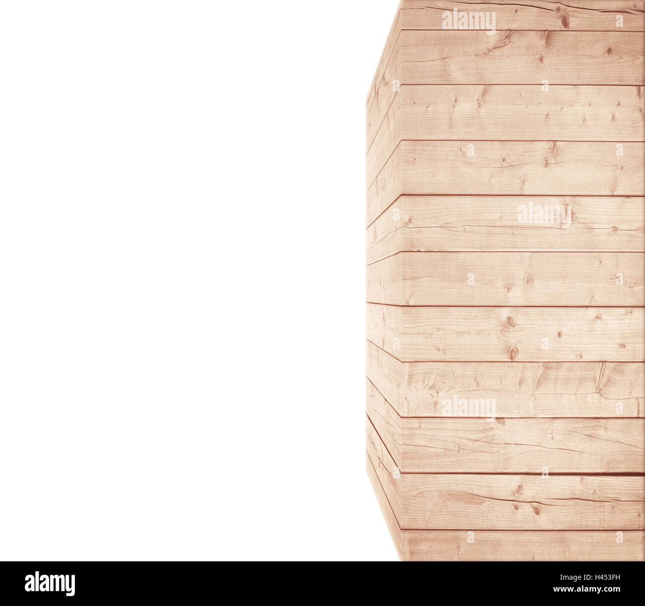 Light brown scratched wooden wall or rectangular big box. Wood texture. Space for text Stock Photo