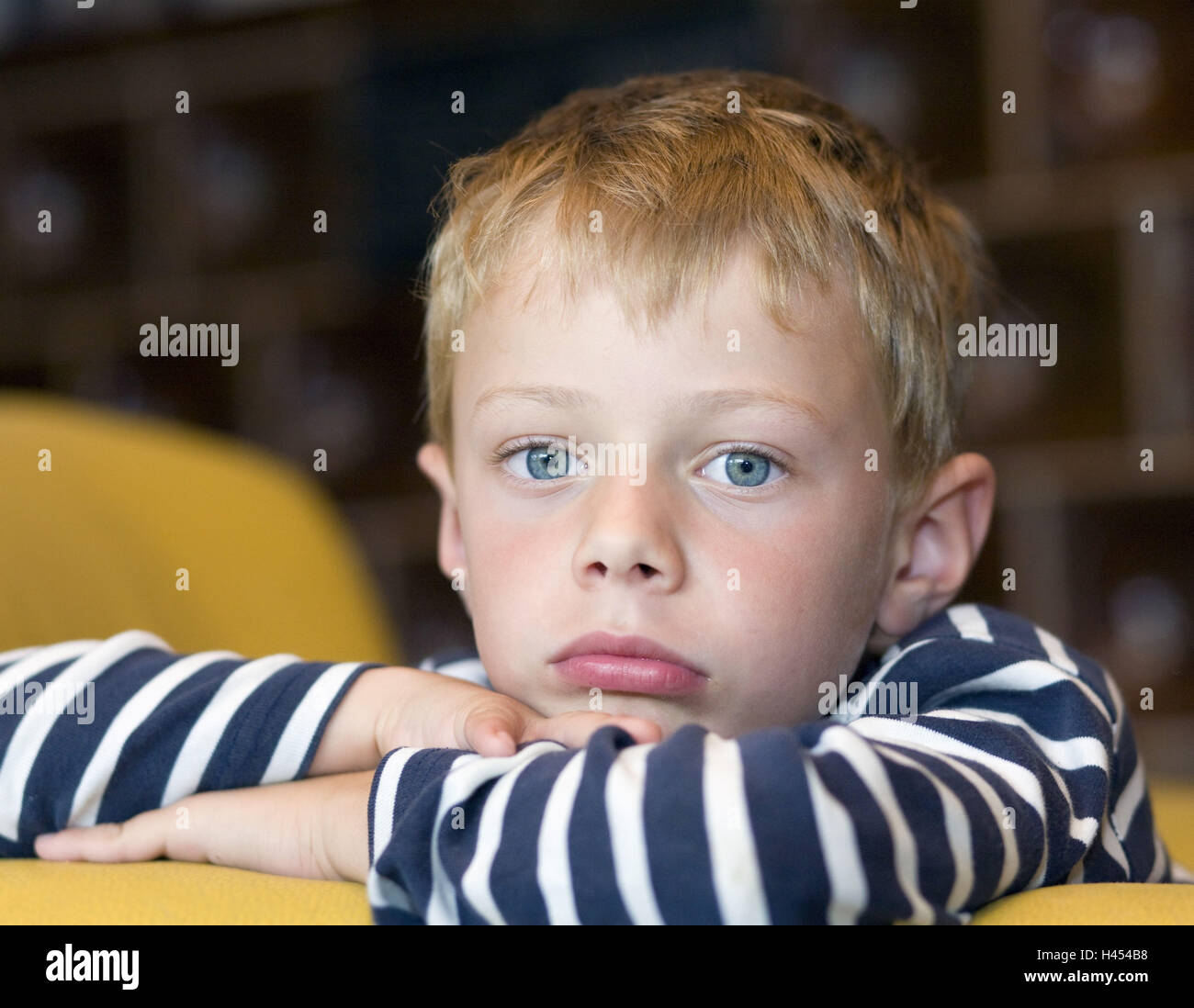 Boy, submerged thought, portrait, Stock Photo