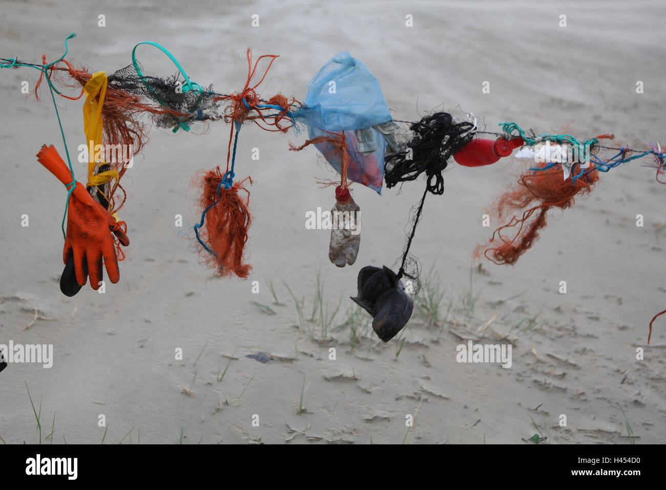 Beach garbage, Stock Photo