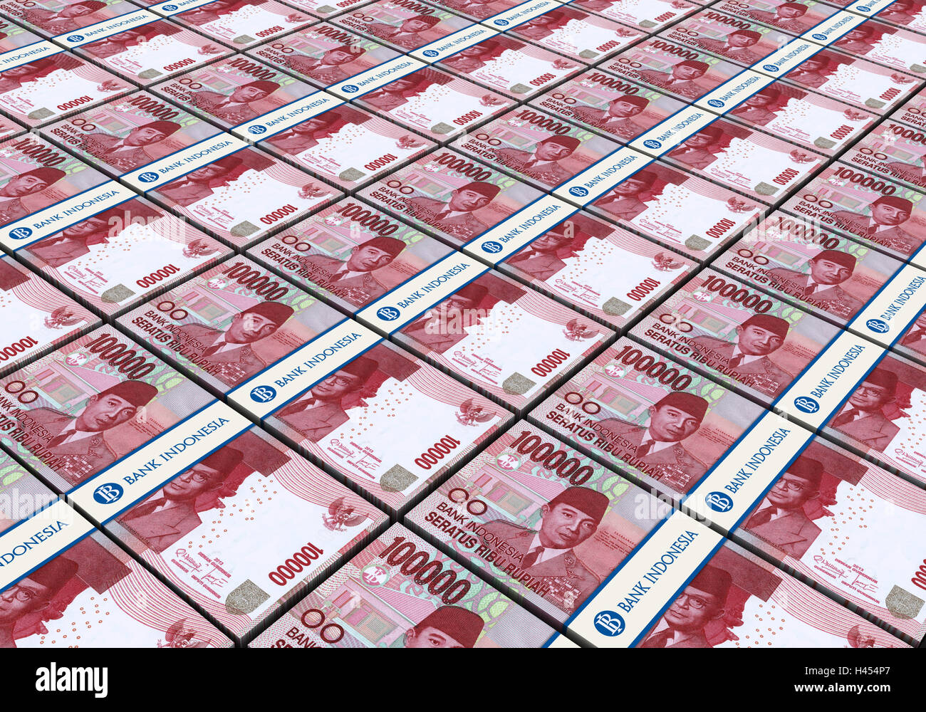 3D Indonesian rupiah money white background Stock Photo - Alamy