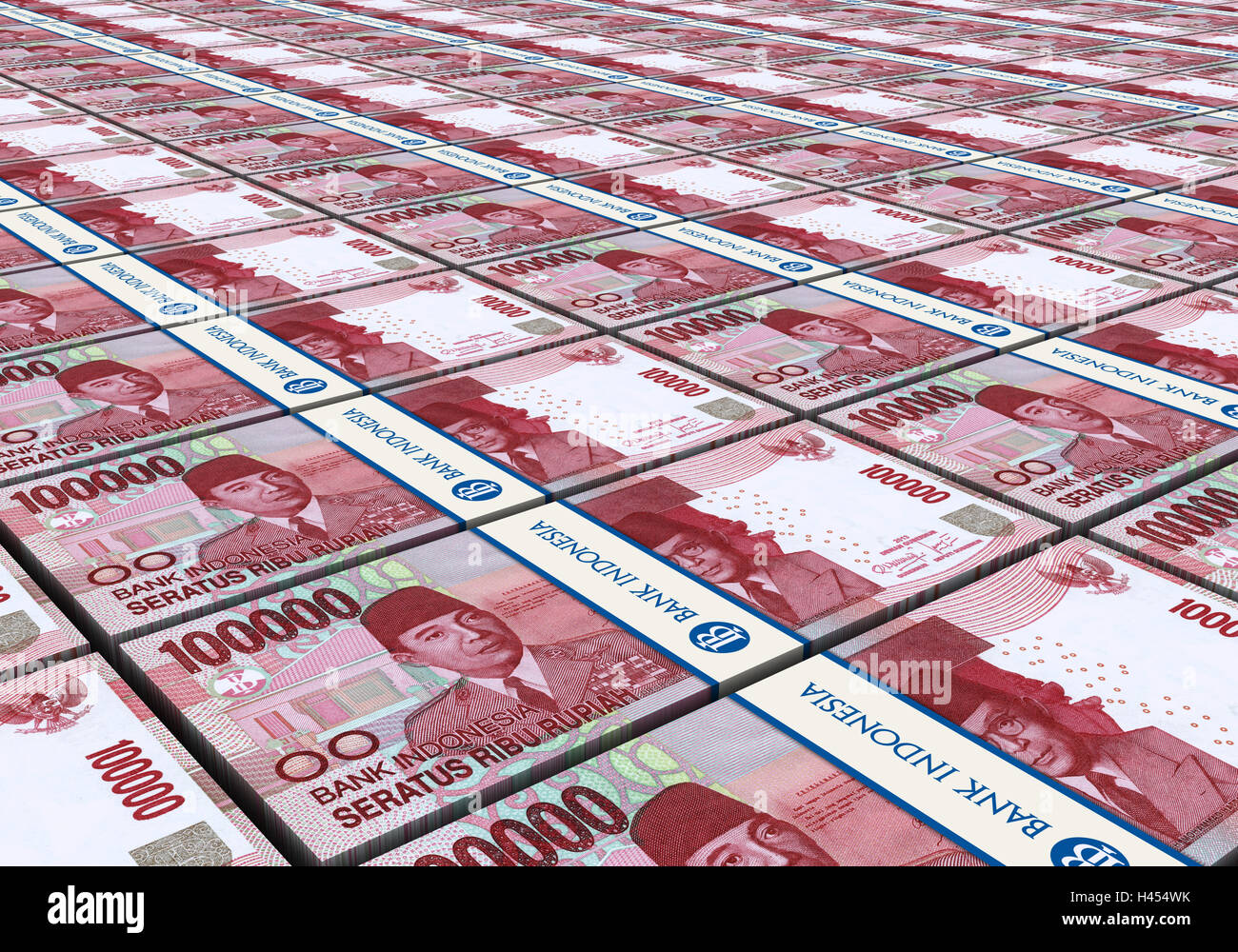 3D Indonesian rupiah money white background Stock Photo - Alamy