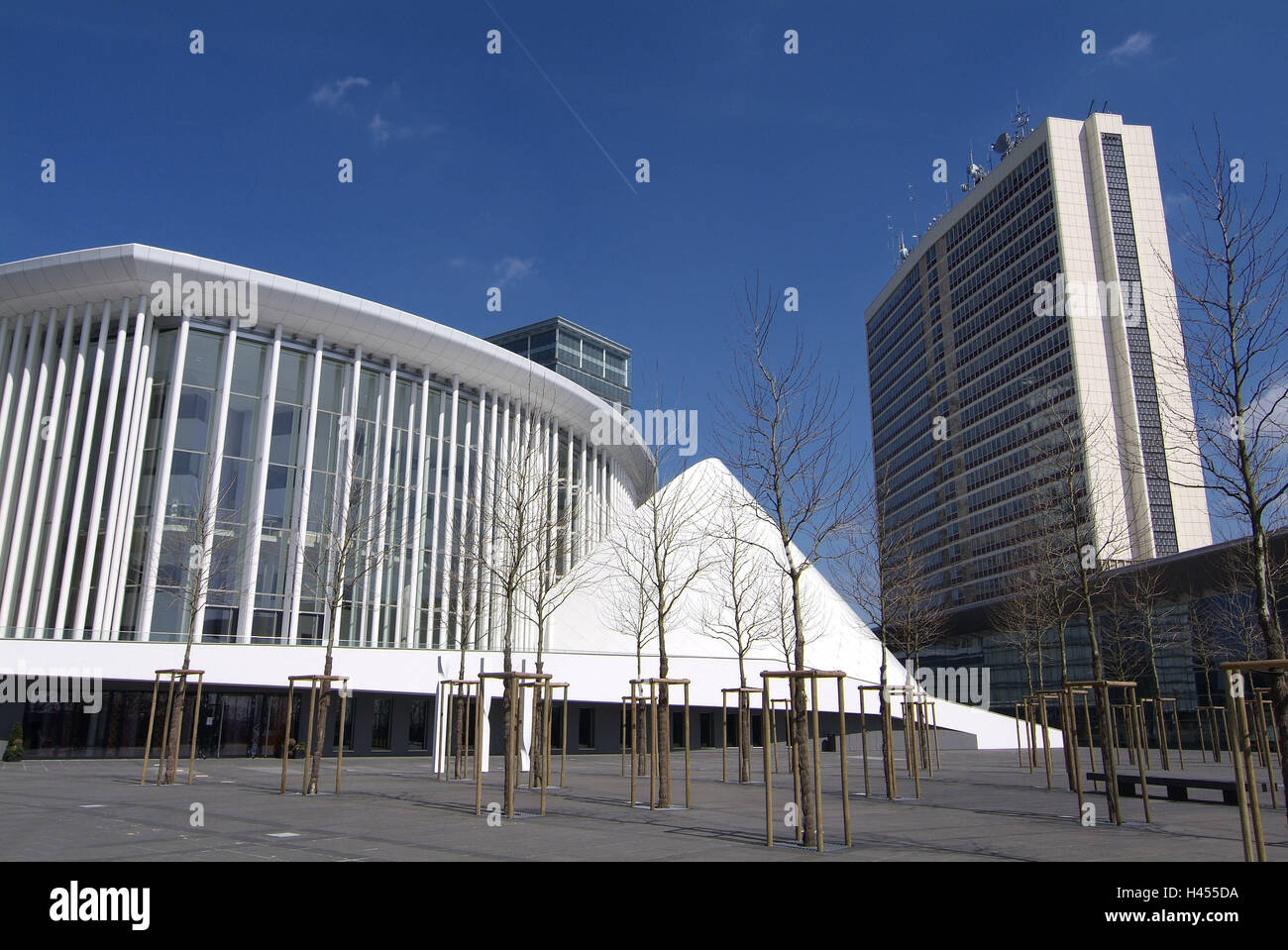 Luxembourg, LuxemburgStadt, philharmonic concert hall, mountain Kirch