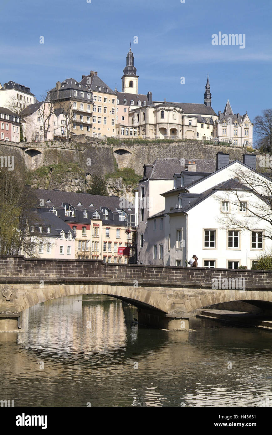 Luxembourg, Luxemburg City, old town Grund, Stock Photo