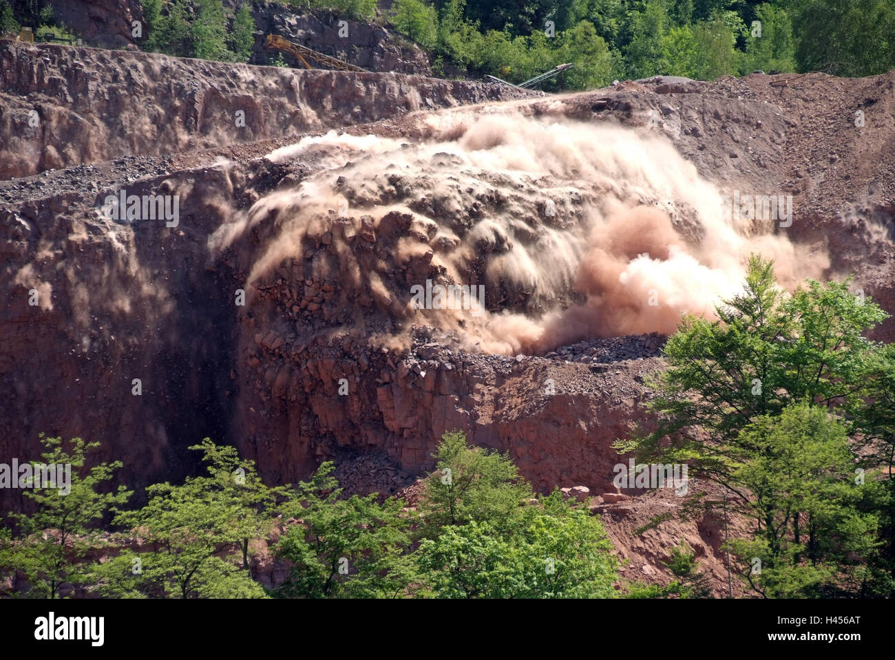 Quarry, blasting Stock Photo Alamy