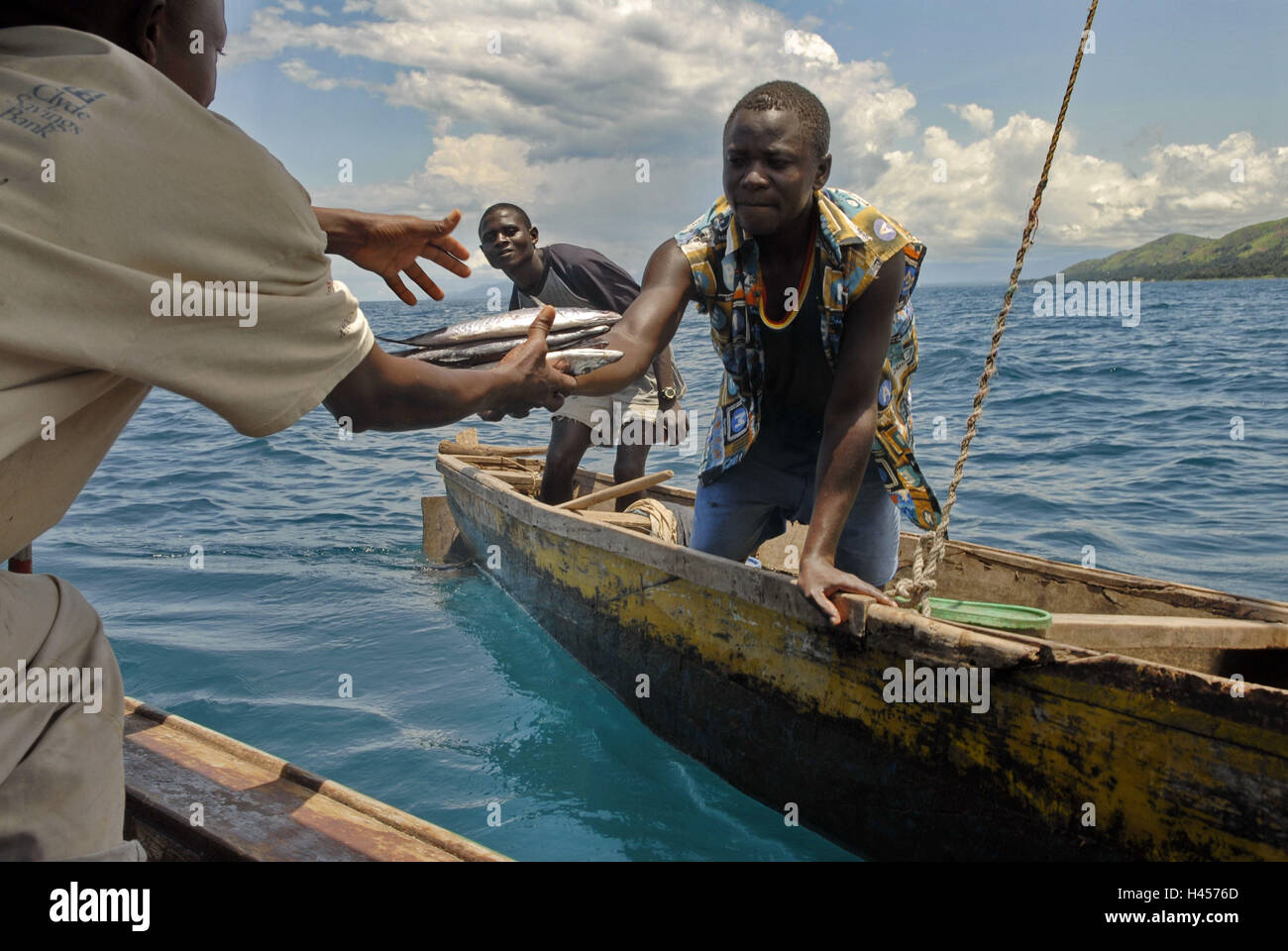 Africa, Tanzania, Tanganyika lake, Gombe, Fischer, Stock Photo