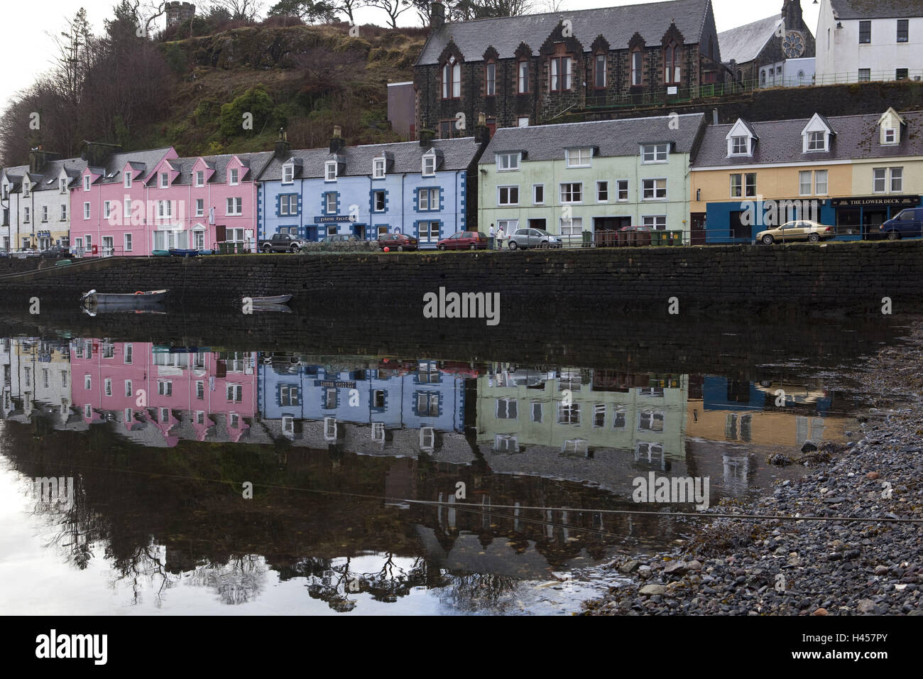 The Inner Hebrides, Isle of Skye, principal place Portree, Stock Photo