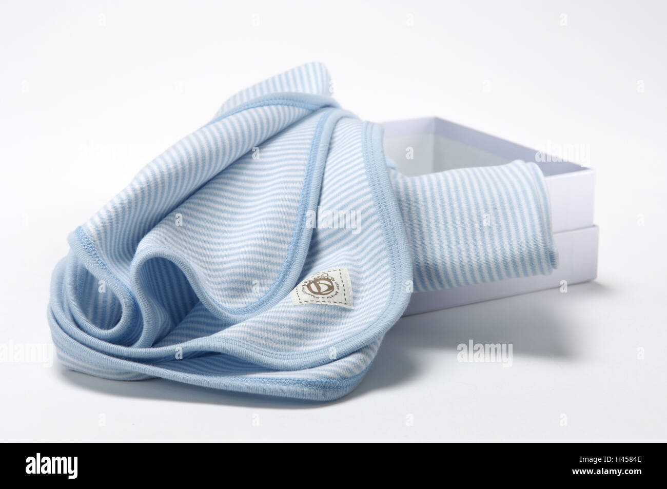 Baby blanket, gift box Stock Photo Alamy