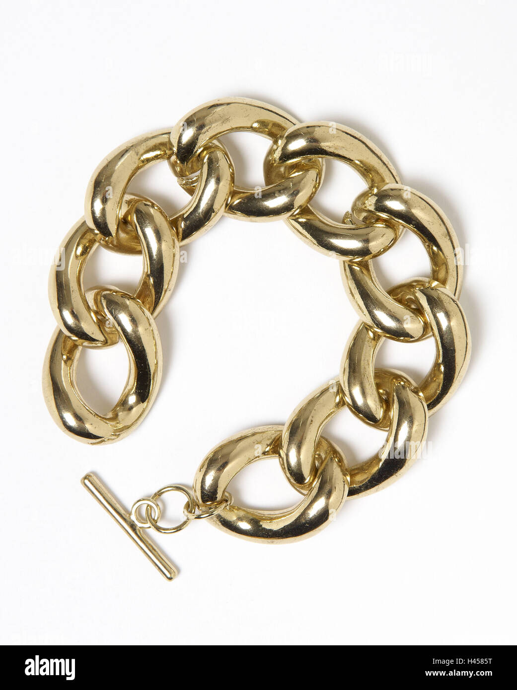Gold chain bracelet hi-res stock 