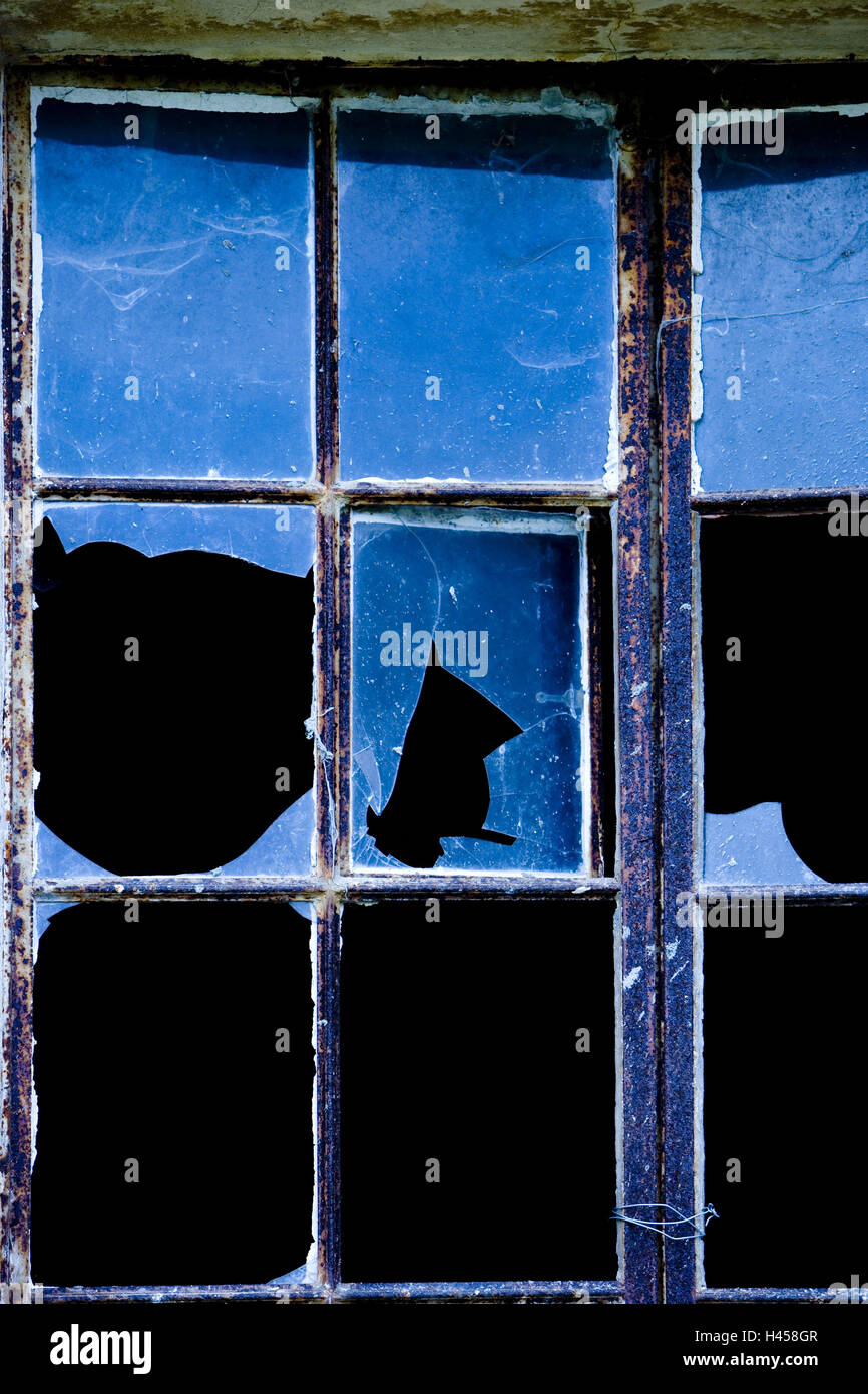 broken window pane Stock Photo Alamy