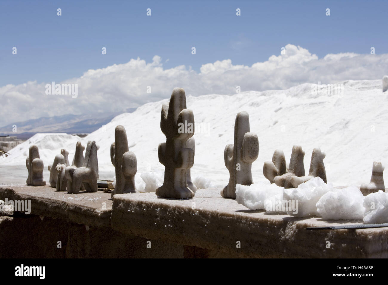 Piedras de sal que se selled como recuerdo en Salinas grandes, Argentina  Fotografía de stock - Alamy