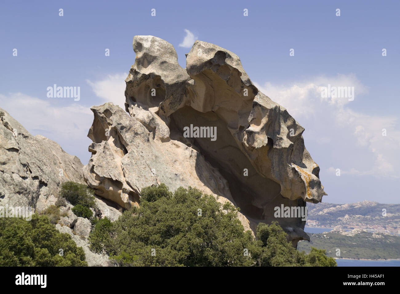 Italy, Sardinia, Capo d'Orso, rocks, Stock Photo
