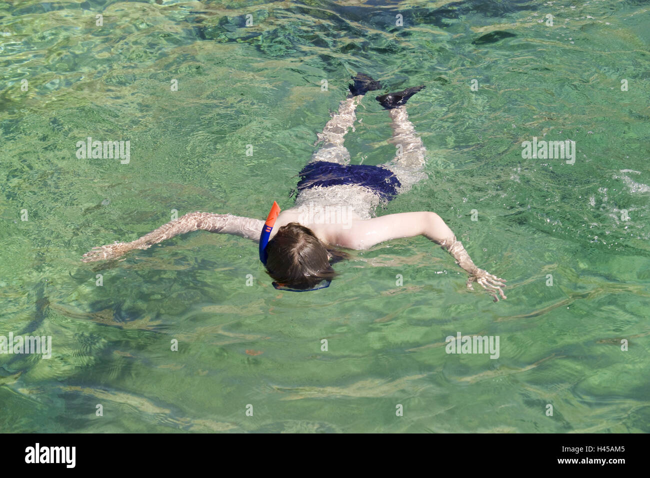 Children, sea, to snorkels Stock Photo Alamy