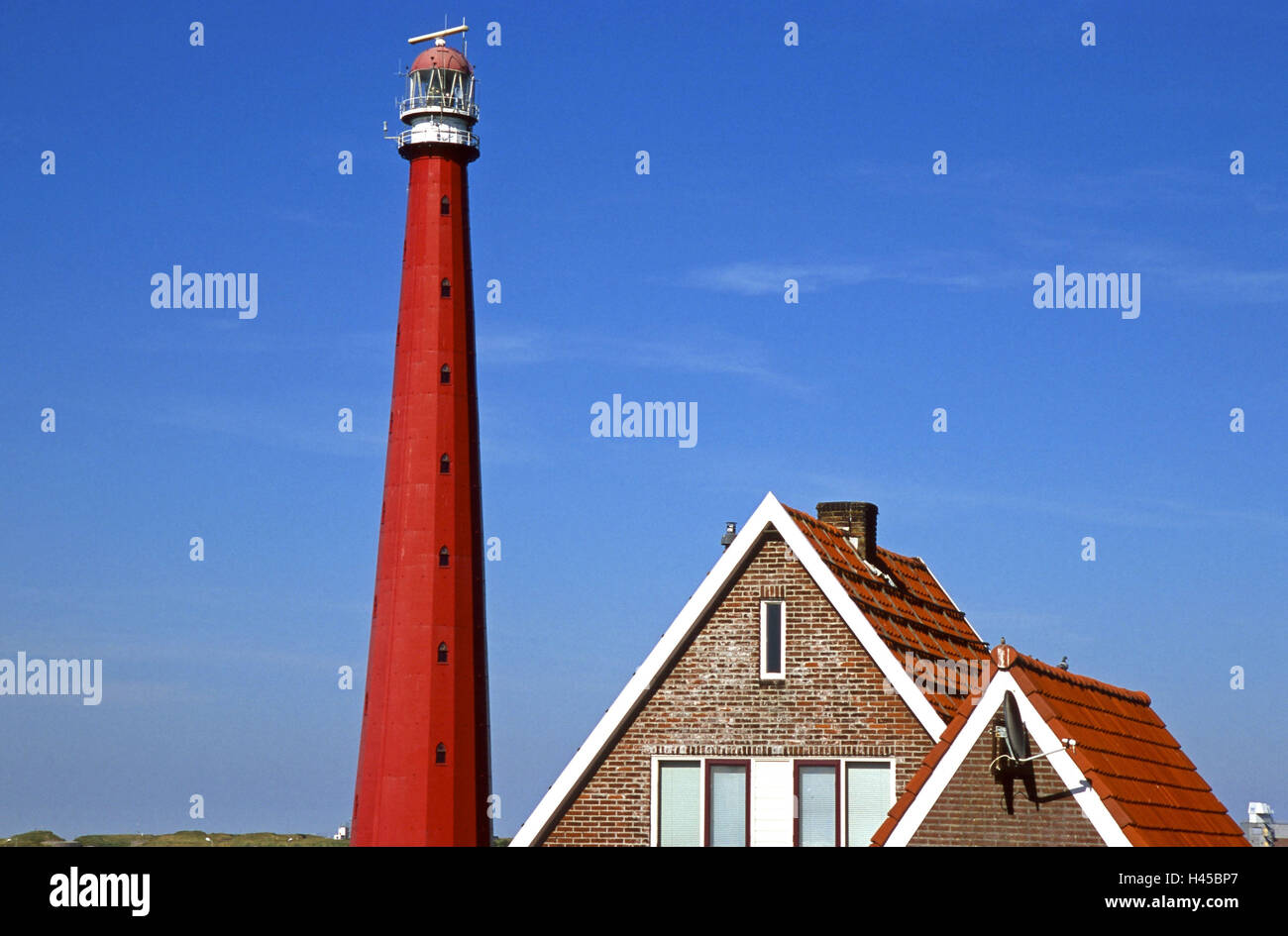 The Netherlands, Den Helder, houses, lighthouse, detail Stock Photo Alamy