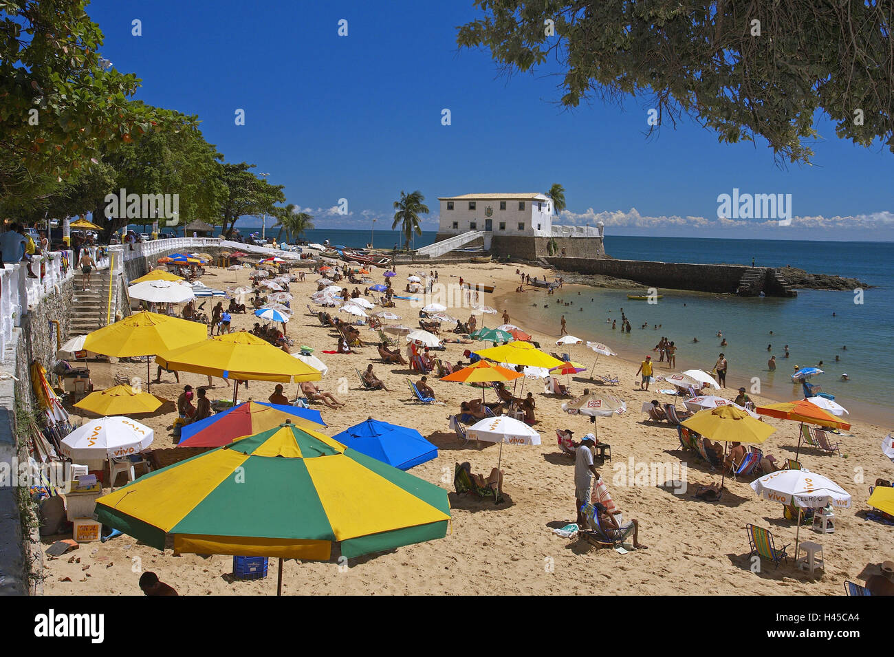 Brazil, Salvador de Bahia, part town Barra, beach, tourist, Stock Photo
