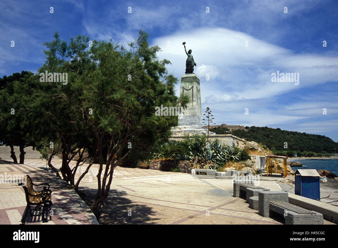 Greece, Lesbos, Mytilini, the Statue Liberty Stock Photo - Alamy