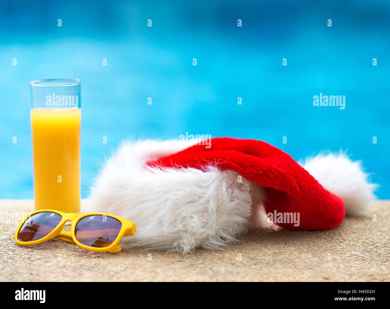 Orange christmas hat hi-res stock 