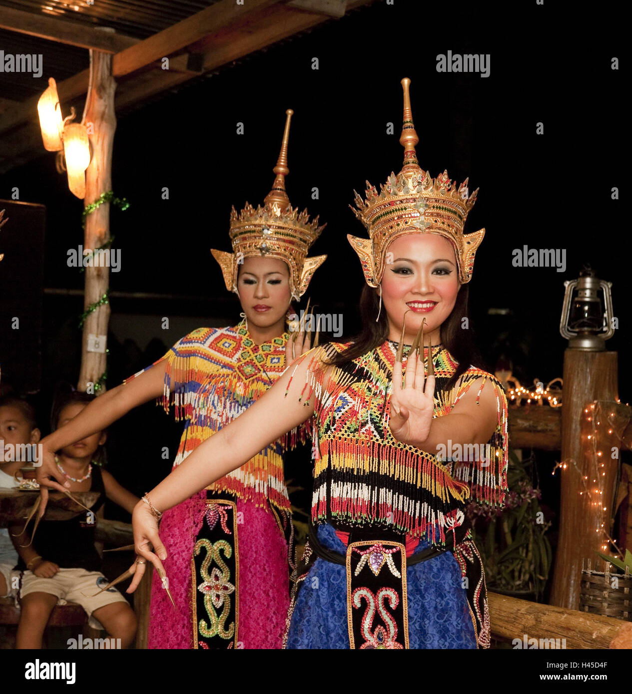 Thailand, island Phuket, temple dancers, Stock Photo