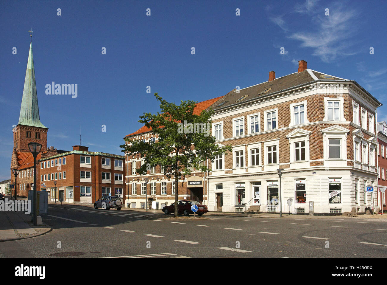 Denmark, Fünen, Church Our Lady, city centre Stock Photo Alamy