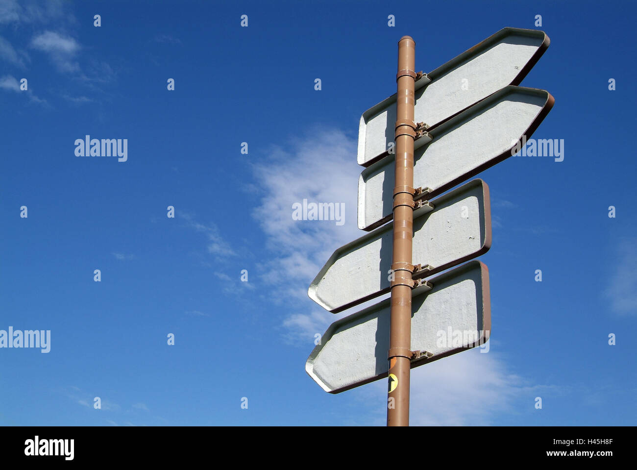 Road signs, sky, blue, Stock Photo
