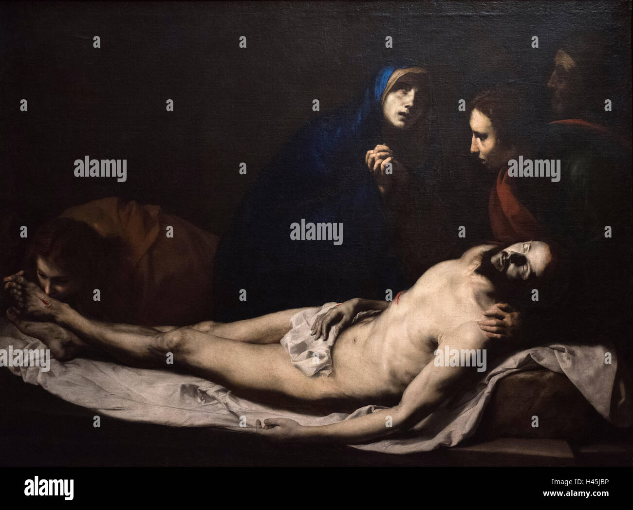 Jusepe de Ribera (1591-1652), Lamentation over the Body of Christ, 1633. Stock Photo