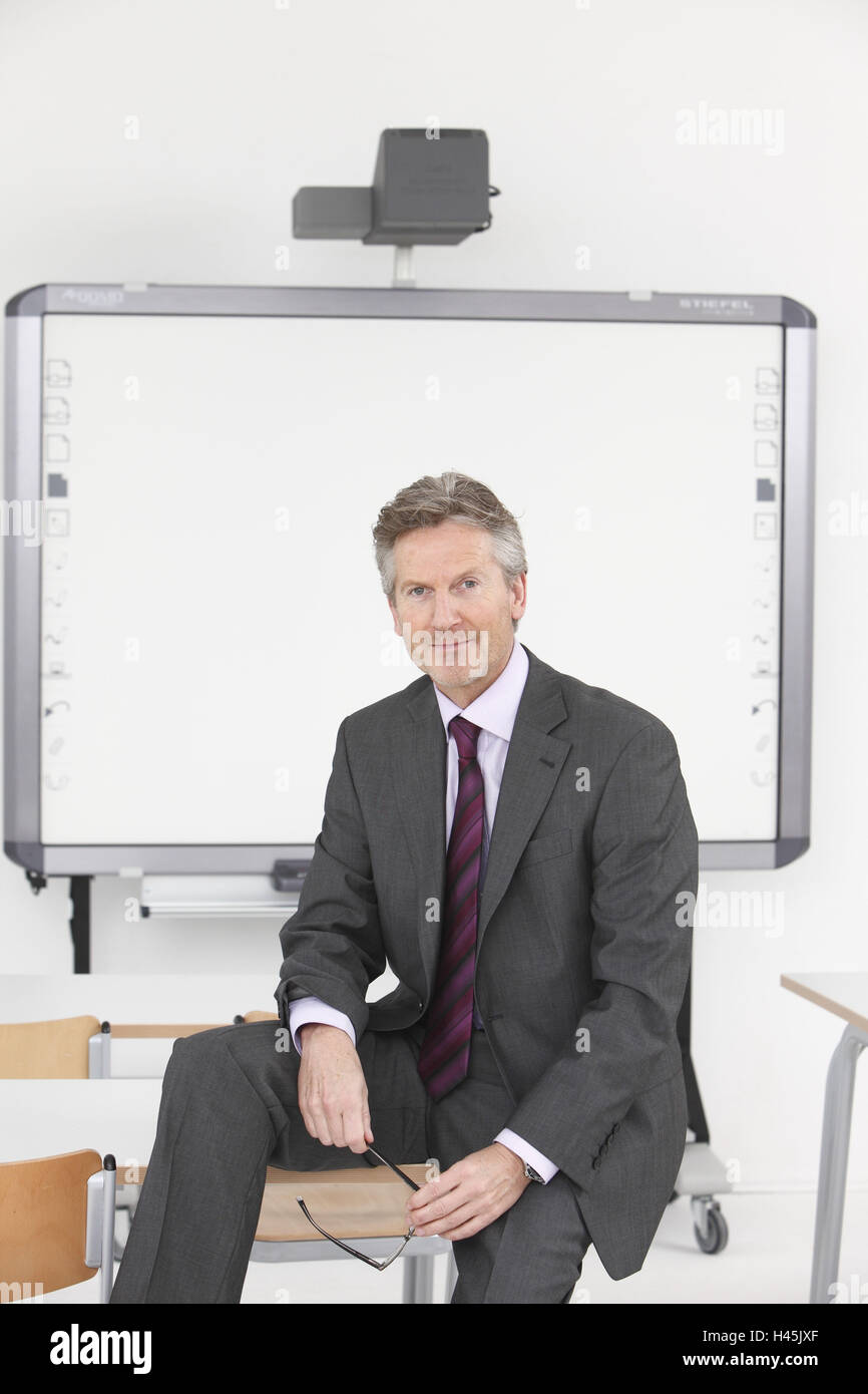 Man, 50 +, manager, Whiteboard, Stock Photo