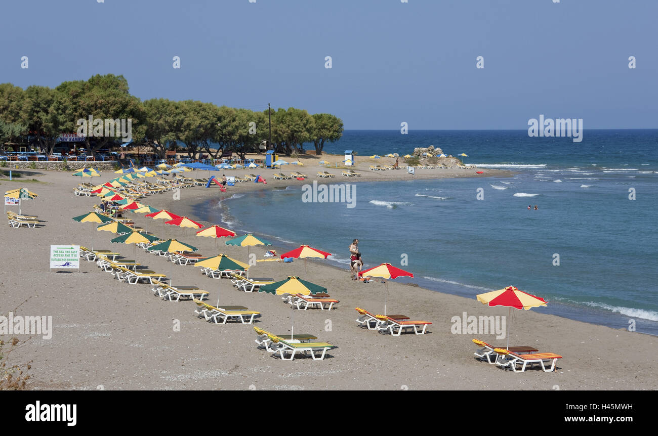 Europe, Southern, Europe, Greece, island Rhodes, west coast, beach, tourist, no model release, Stock Photo