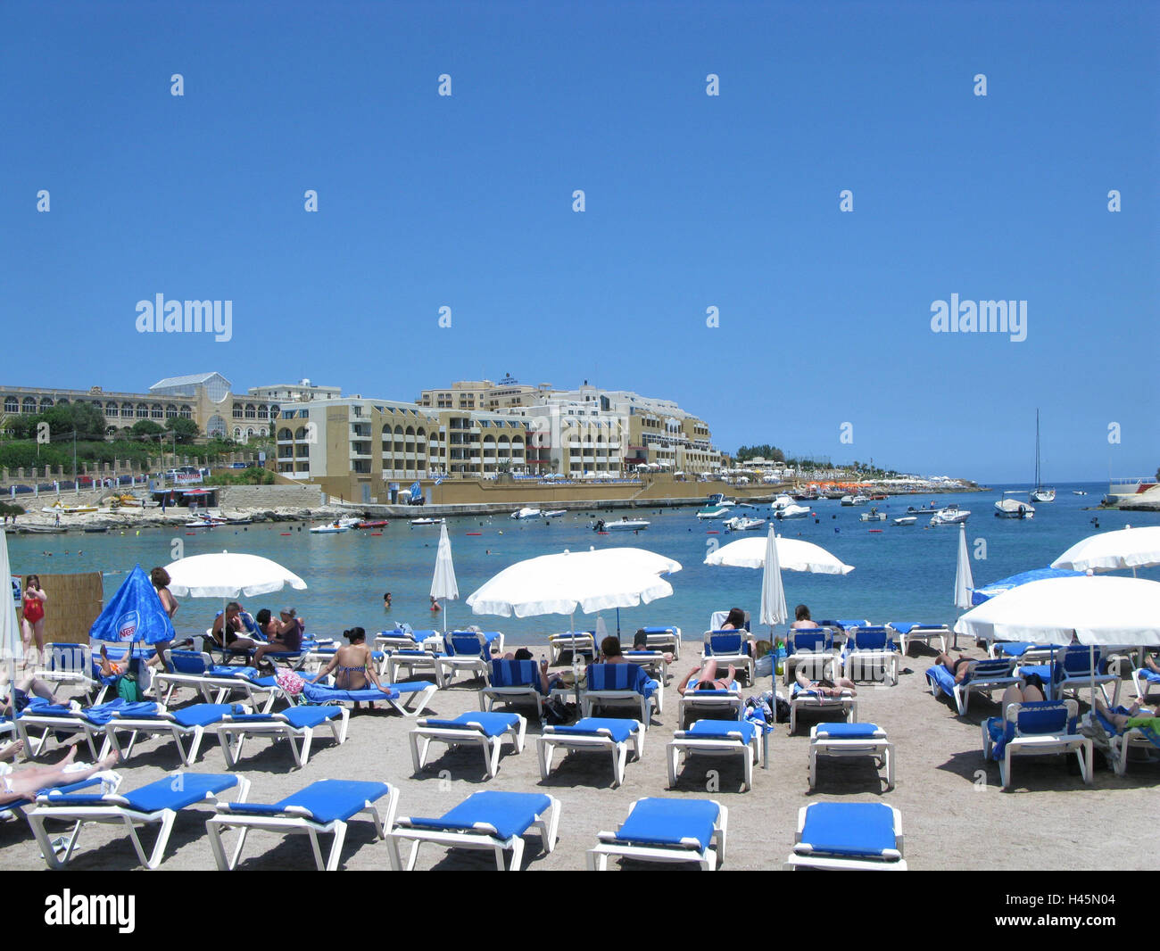 Malta, St. Julians, St. Bay, beach, tourist, island