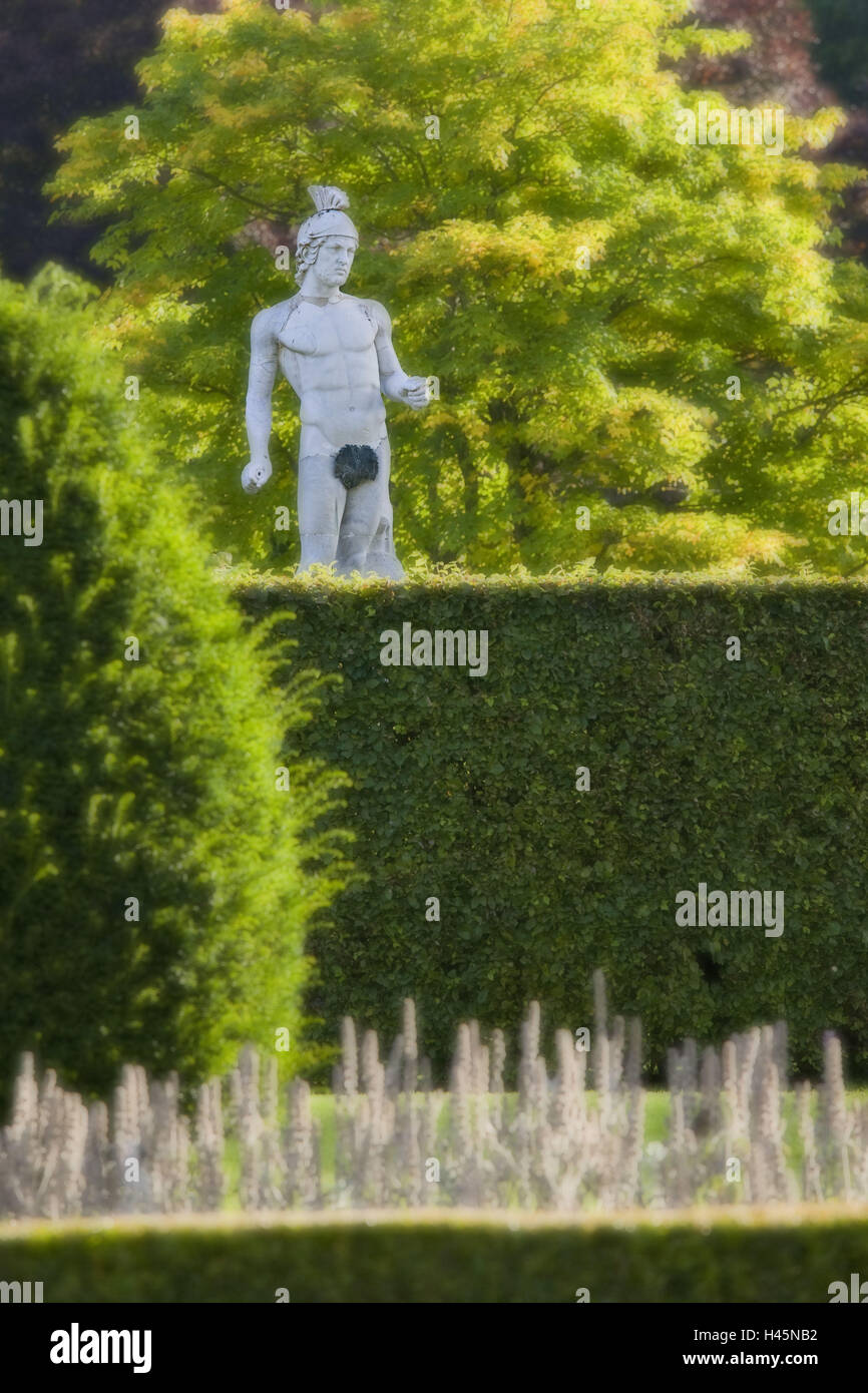 Great Britain, Scotland, Drummond Castle, garden, statue, blur Stock