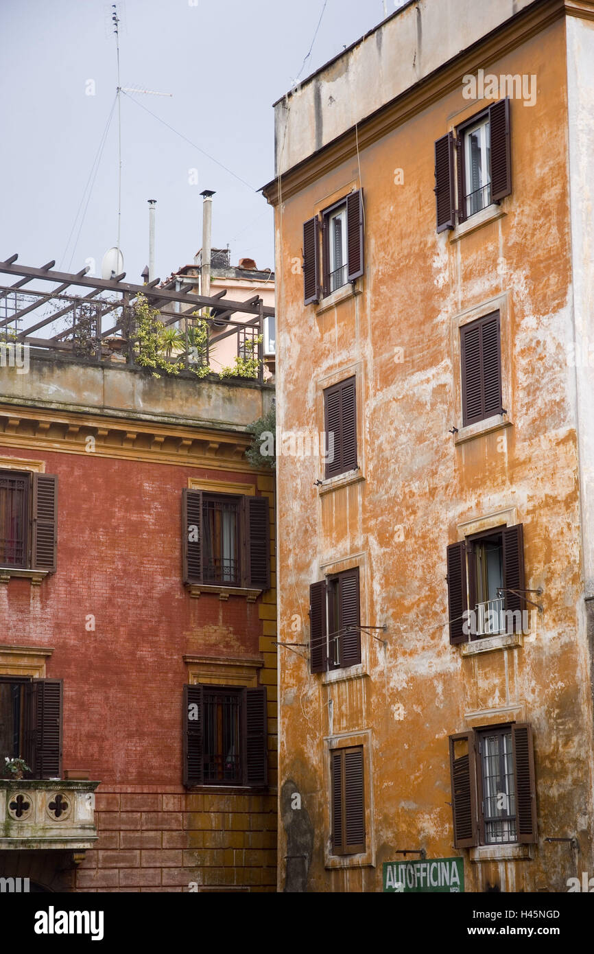 Houses, Trastevere, Rome, Italy Stock Photo Alamy