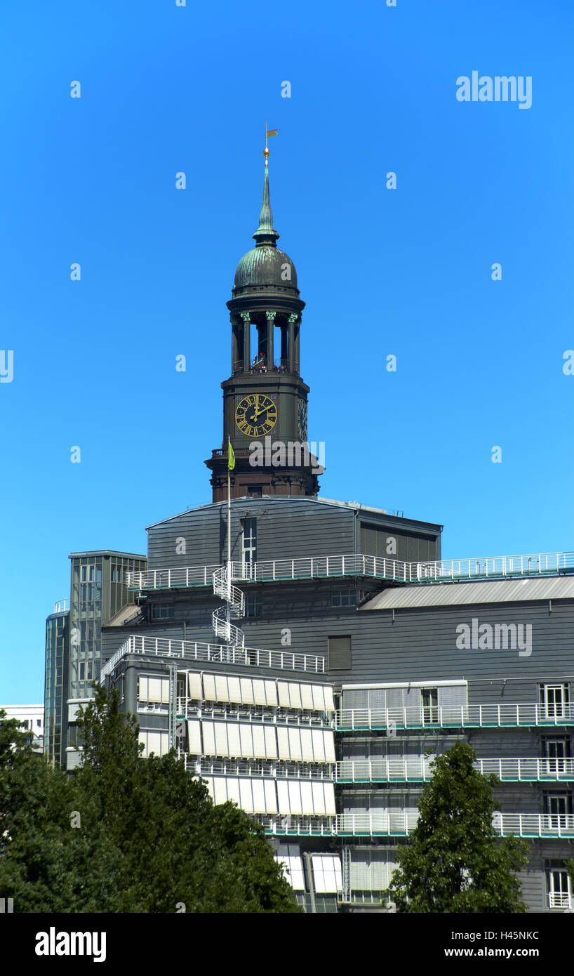 St michaelis church clock tower hi-res stock photography and images - Alamy