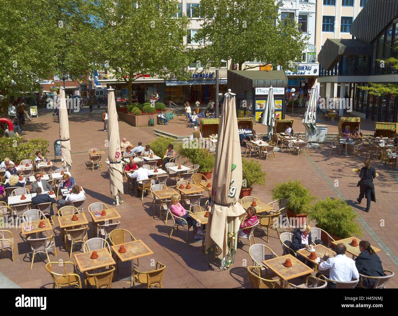 Germany, Schleswig - Holstein, Kiel, café in the old market Stock Photo ...