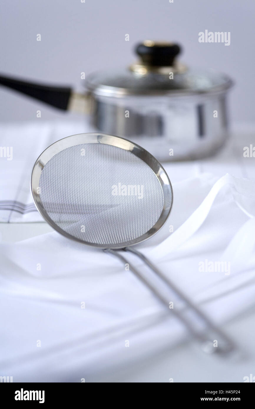Skimmer, cooking pot Stock Photo Alamy