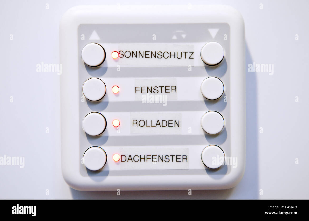 Wall, control box, operating buttons Stock Photo - Alamy