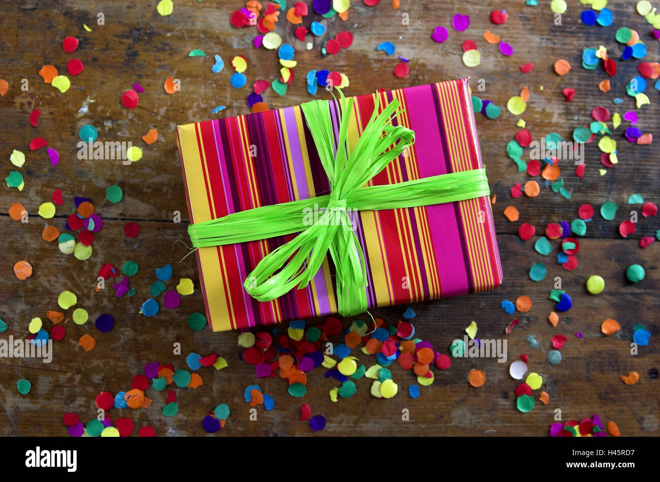 Present, envelope, touched, confetti, Stock Photo