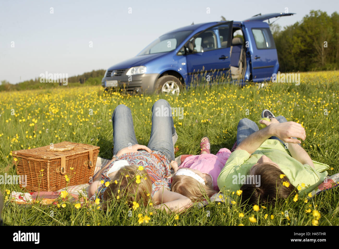Family, vacation, trips, car, picnic, rest Stock Photo Alamy