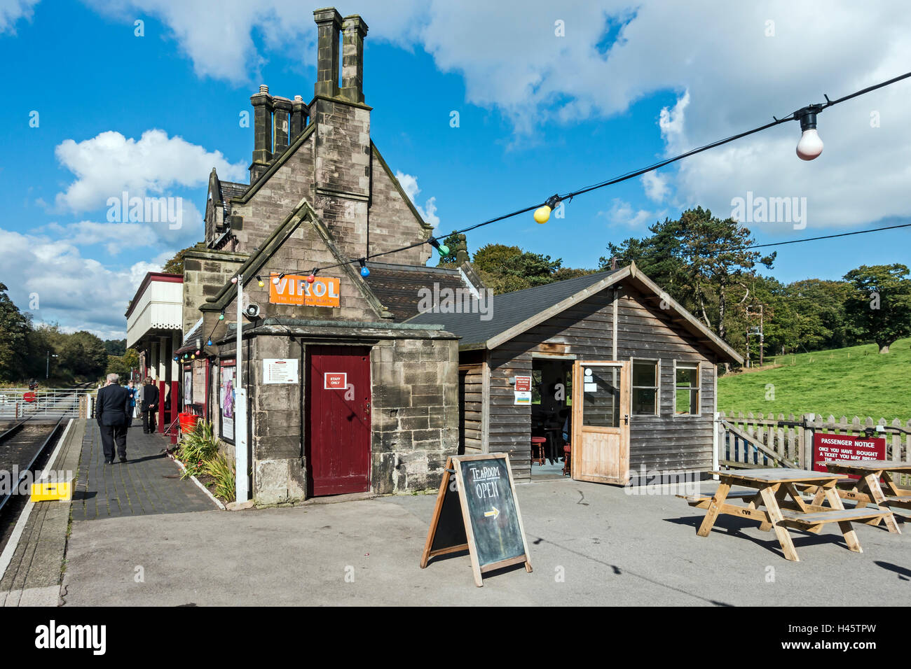 Railway Station in Cheddleton at the Churnet Valley Railway in Staffordshire England Stock Photo
