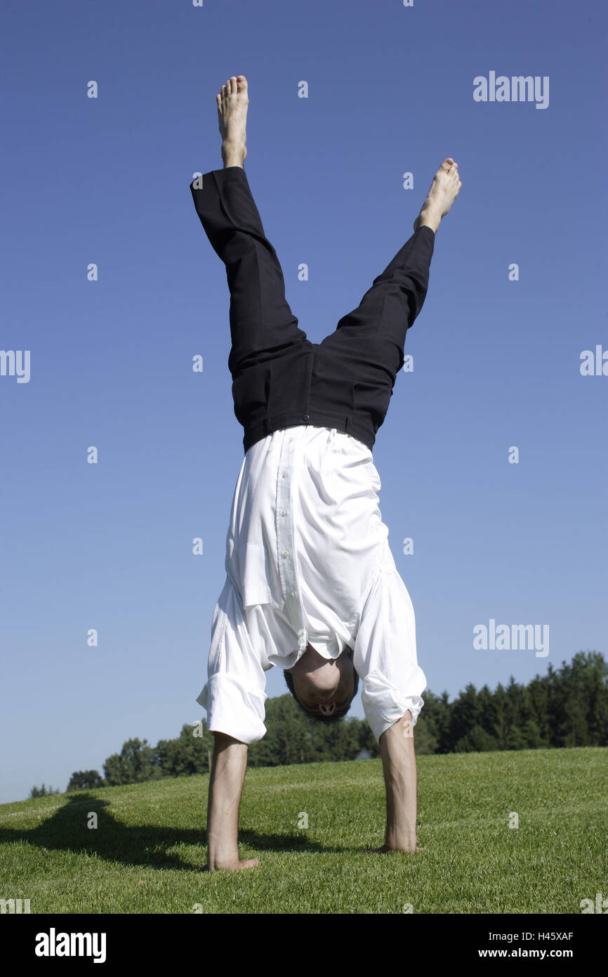 Man, young, leisure time, motion, high spirits, Stock Photo