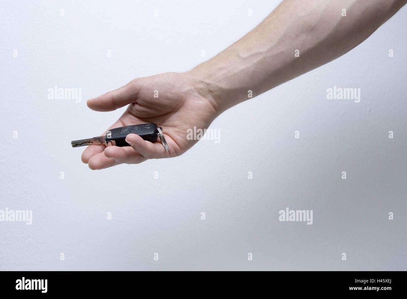 Car key, hand, palm, cut out, Still life Stock Photo Alamy
