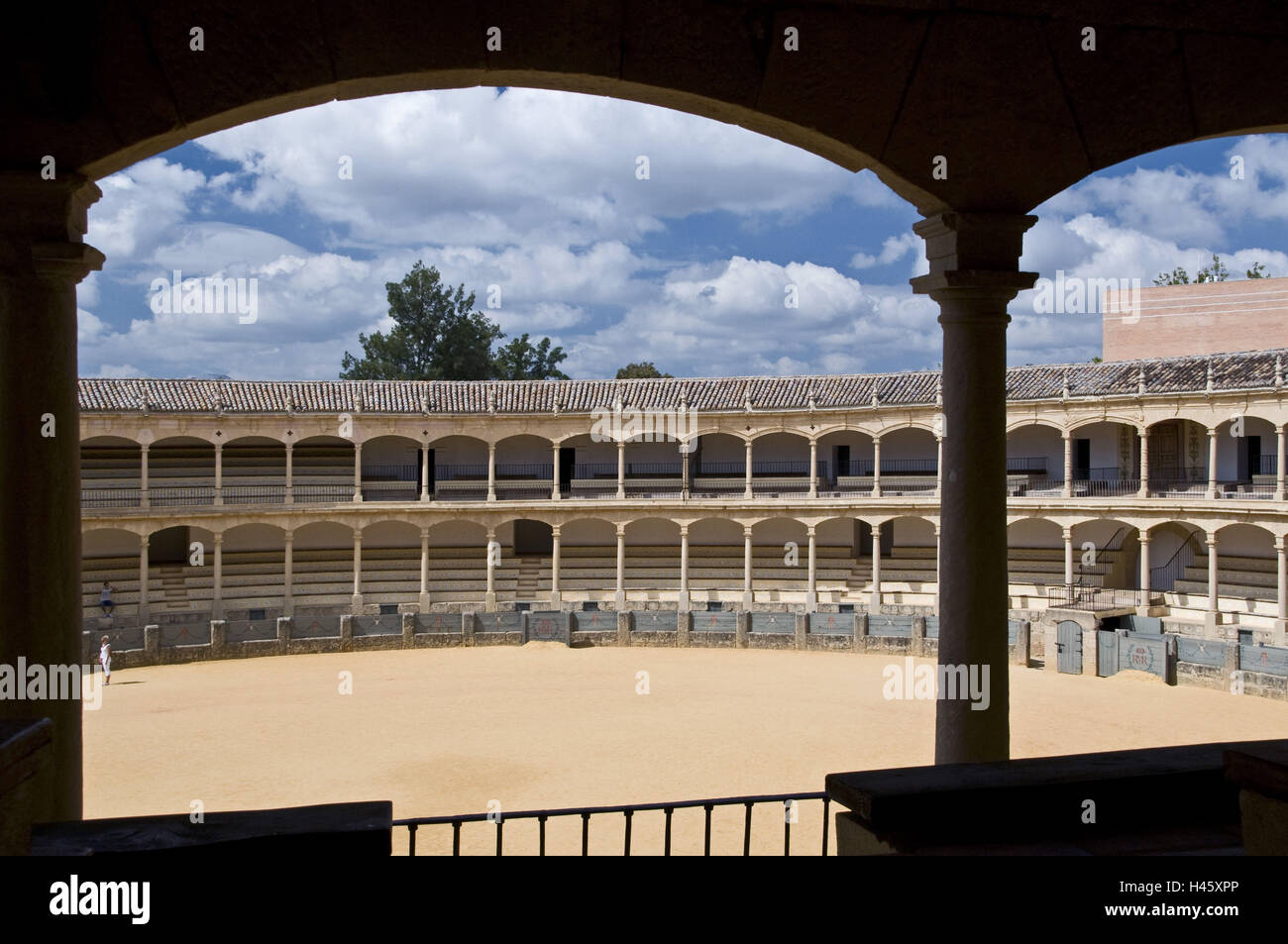 Spain, province Malaga, Andalusia, Ronda, bullfight arena, inside Stock ...