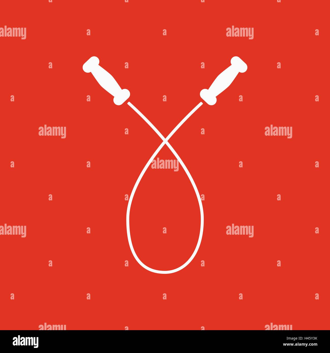 The skipping rope icon. Jumping-rope symbol. Flat Stock Vector Image ...
