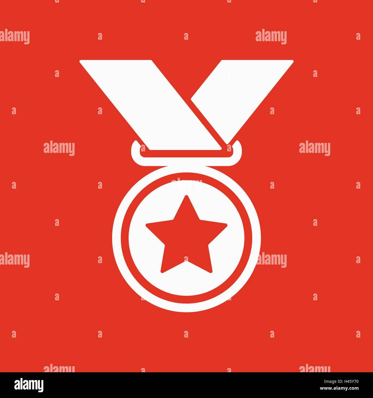 The medal icon. Prize symbol. Flat Stock Vector Image & Art - Alamy