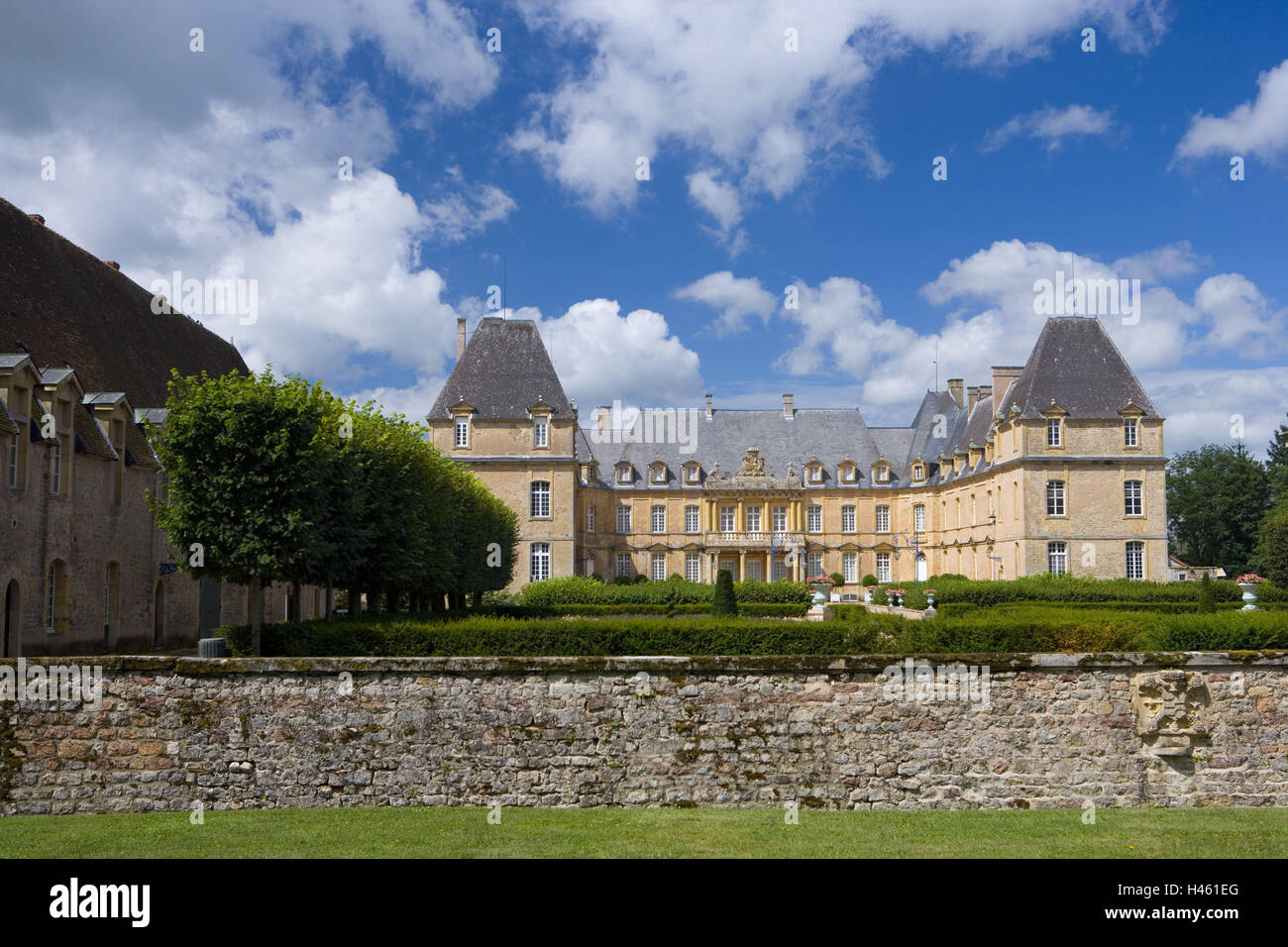 France, Bourgogne, Saone-et-Loire, Charolles, La Clayette, Corbigny, Chateau de Dree, east facade, Stock Photo