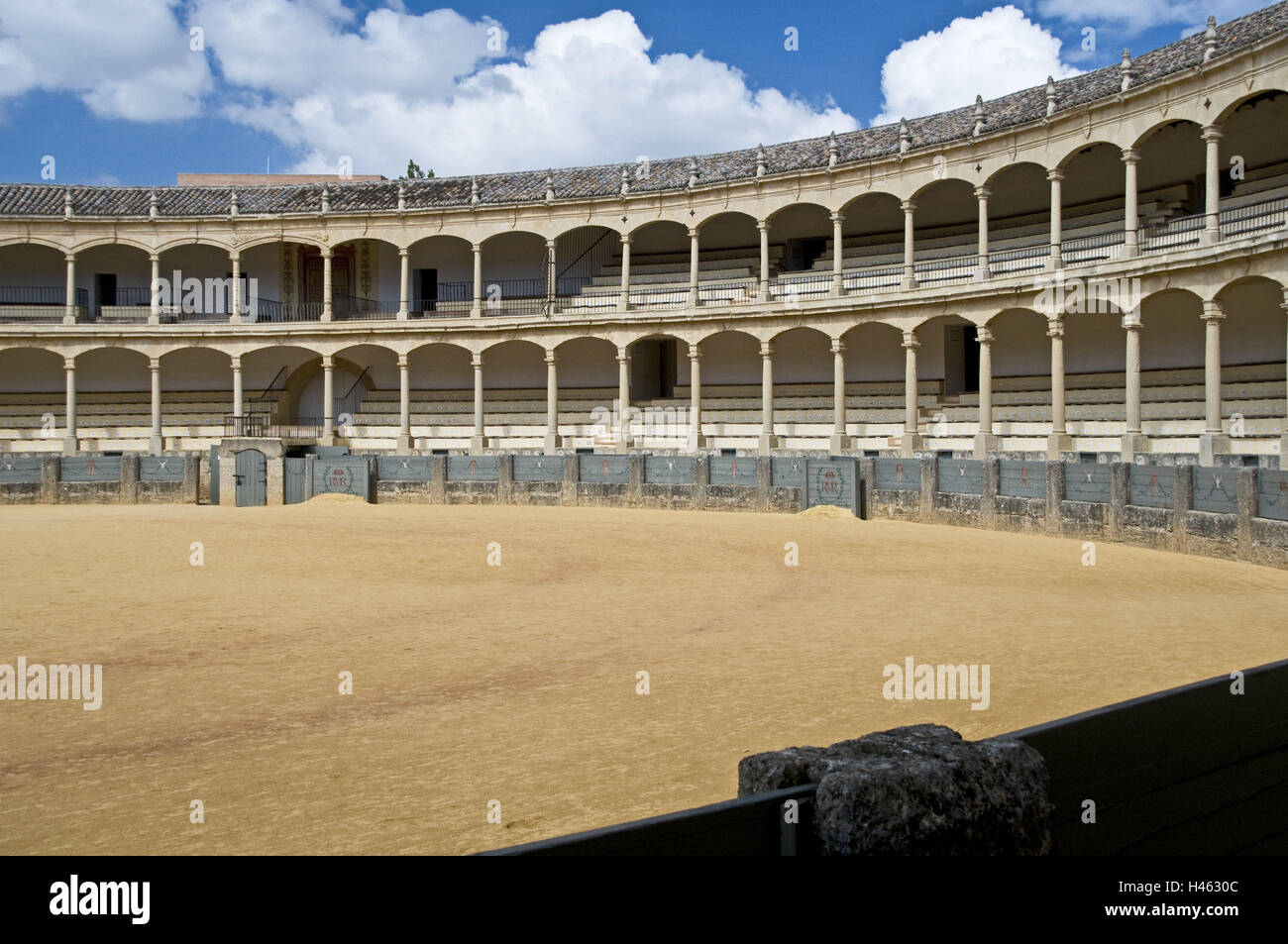 Spain, province Malaga, Andalusia, Ronda, bullfight arena, inside Stock ...
