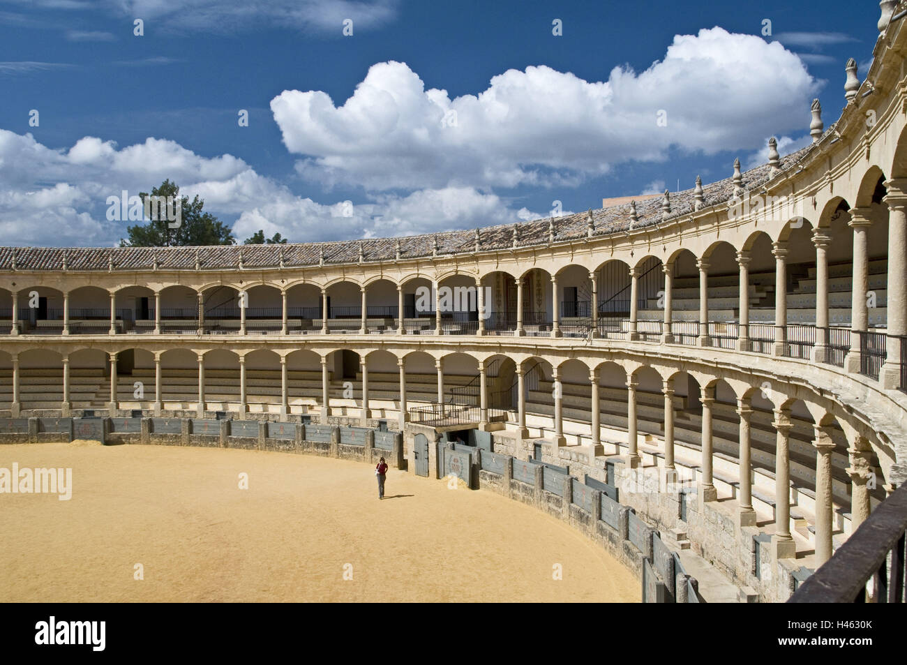 Spain, province Malaga, Andalusia, Ronda, bullfight arena, inside Stock ...
