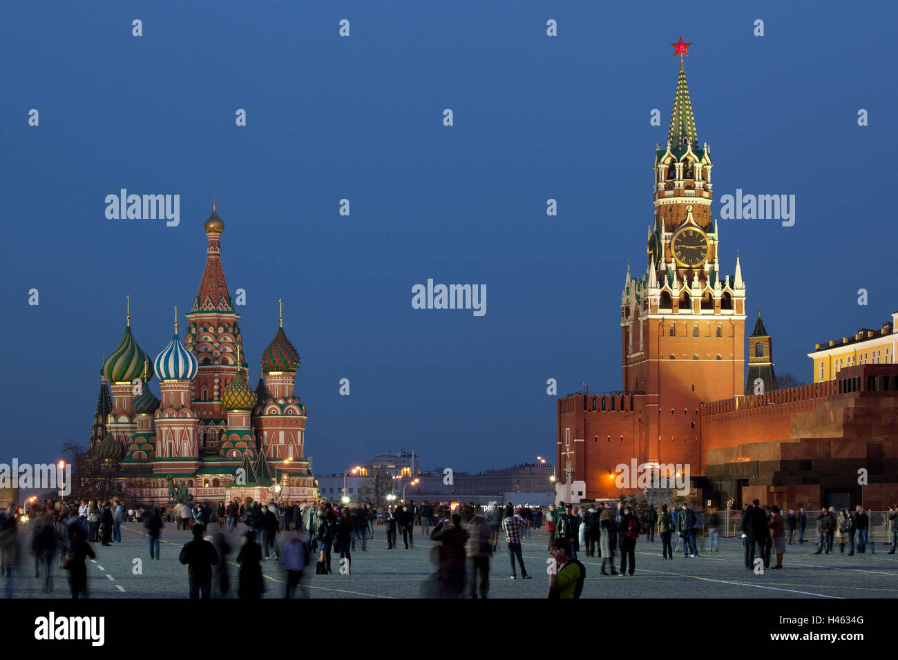 Moscow, red space, Kremlin, Basiliuskathedrale, Stock Photo
